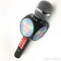 Bezprzewodowy mikrofon karaoke WS1816 3 kolory LED Kolor - Biały