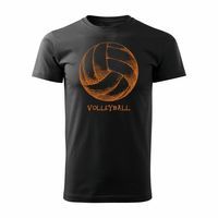 Koszulka z piłką do siatkówki siatkówka Volleyball męska czarna REGULAR M