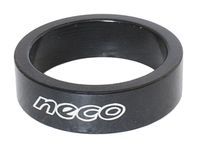 Podkładka steru NECO 1,1/8" 10 mm aluminiowa czarna