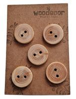 Guziki drewniane modrzew Woodecor 20 mm 5 szt.