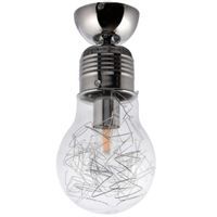 LAMPA sufitowa VEN W-602/1 industrialna OPRAWA szklana żarówka przezroczysta chrom