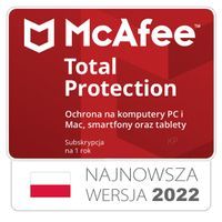 McAfee Total Protection 1 stanowisko / 1rok