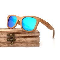 Drewniane okulary przeciwsłoneczne Niwatch Lupus Blue