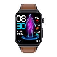 Smartwatch Cardio One Brązowy skórzany Watchmark