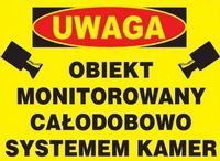 ZI-12 ZNAK TABLICA Obiekt monitorowany całodobowo