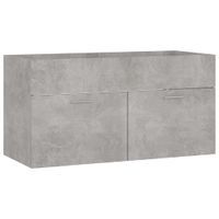 Szafka pod umywalkę, szarość betonu, 90x38,5x46 cm, płyta