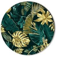 Podkładki drewniane "Liście palmy złoto-zielone", 6 szt
