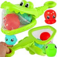 Zabawka Do Kąpieli Krokodylek + 3 Kolorowe Dodatki