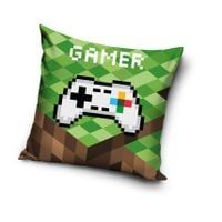 GAMER GRACZ  Poszewka na JAŚKA PODUSZKĘ 40x40 cm MINECRAFT MIŁA VELVET