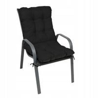 Poduszka na krzesło ogrodowe leżak 48x48x48 czarny