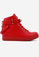 Sneakersy botki damskie czerwone 2 Rurik 39 Czerwony