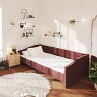 Emaga Rama łóżka, USB, fioletowa, tapicerowana tkaniną, 90x200 cm