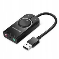 Ugreen Karta Dźwiękowa Usb Słuchawki 3,5 Mikrofon