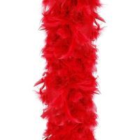 Boa z piór naturalnych 180 cm łańcuch na choinkę, ozdoba świąteczna czerwony