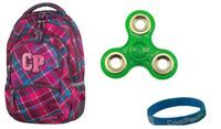 PLECAK COOLPACK CRANBERRY CHECK+SPINNER+OPASKA