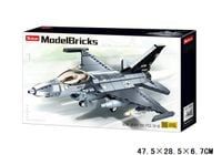 KLOCKI SLUBAN MB Samolot wojskowy F16 521 el. kompatybilne z LEGO