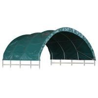 Namiot dla bydła, PVC, 3,7 x 3,7 m, zielony