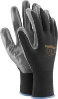 Rękawice robocze uniwersalne ochronne powlekane nitrylem w części chwytnej ochrona dłoni czarne Ogrifox OX-NITRICAR BS 10-XL
