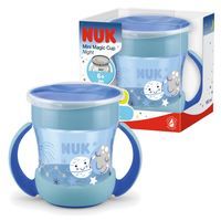NUK Kubek niekapek Magic Cup z uchwytami 160ml 6m+ niebieski świeci w ciemności