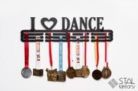 Wieszak na medale | I LOVE DANCE #2 | 60cm | metalowy na 90szt medali