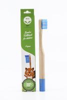 Bambusowa szczoteczka do zębów dla dzieci - miękka - niebieska