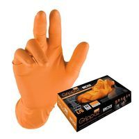 Rękawice nitrylowe grube pomarańczowe GRIPPAZ 240 50szt "M"
