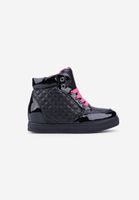 Buty dziecięce botki sneakersy czarne z różowym 8 Parris Czarny 33