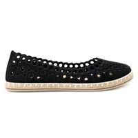 Espadryle damskie ażurowe buty damskie czarne 1Jeanette 39 Czarny
