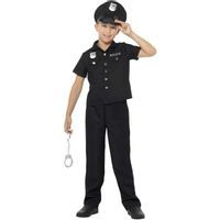 Strój dla dzieci "Policjant z odznaką", czarny, Smiffys, rozm. 130-140 cm