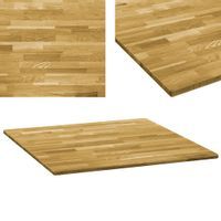 Kwadratowy blat do stolika z drewna dębowego, 23 mm, 80 x 80 cm