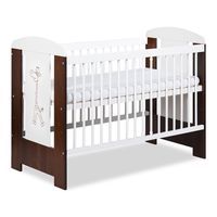 KLUPŚ ŁÓŻECZKO SAFARI ŻYRAFKA 120X60 Biel-Orzech