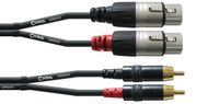 Kabel przewód sygnałowy XLR - RCA 3 m Cordial