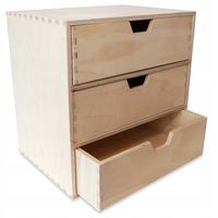 Mini komoda drewniana organizer biurko 3 szuflady