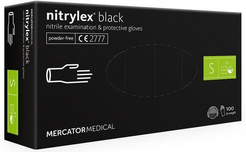 Rękawice nitrylowe nitrylex black S 100 szt
